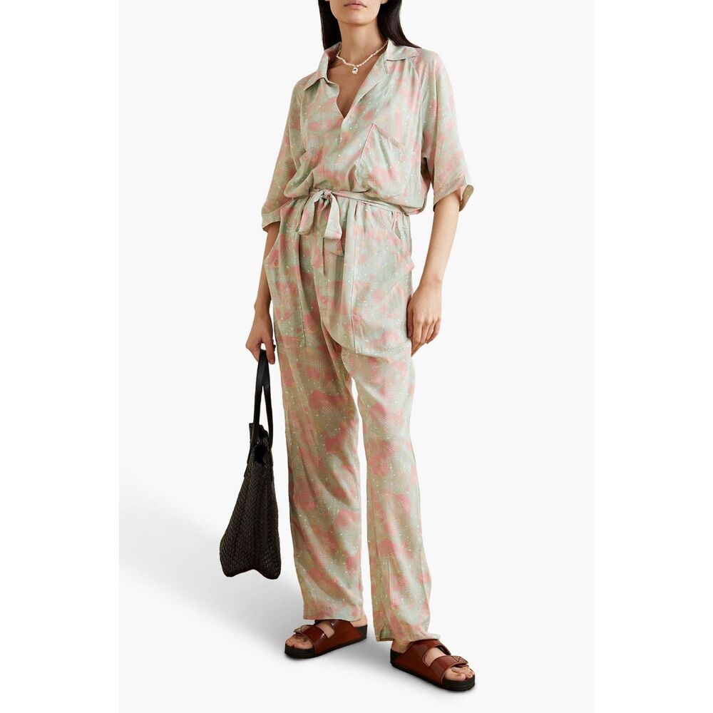 PARADISED + Net Sustain‎ Apres Belted Voile Jumpsuit Sz Small